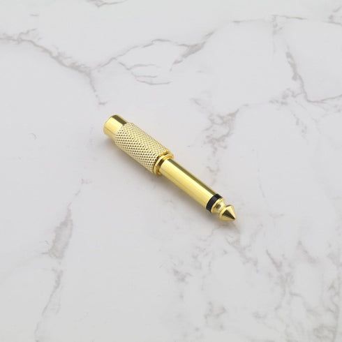 The Lord of the Tools 5PCS RCA to 1/4 Inch Adapter, Gold Plated RCA Female to 6.35mm Mono Male Plug