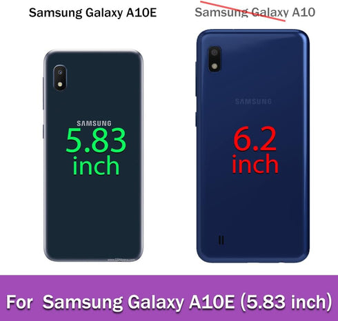 Samsung A10E Case: Clear Glitter Shockproof Phone Cover with Flowing Liquid Quicksand for Galaxy A10E - Silver