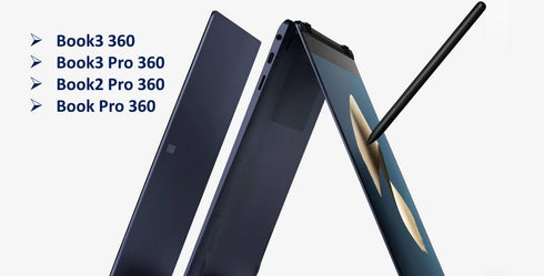 Book Pro 360 S Pen Replacement for Galaxy Book Pro 360 Laptop All Versions - Touch Stylus Pen with Tips (Black)
