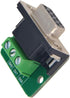 Fielect D-sub DB9 Breakout Board Connector, 9 Pin 2 Row Female Port, Solderless Terminal Block Adapter, 1PCS