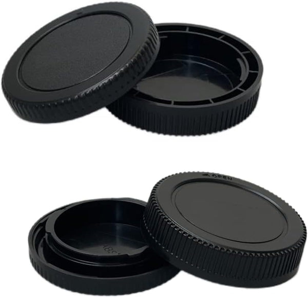 Rear Lens Cap & Body Cap Set for Panasonic GX9/GX85 Camera, Olympus EM10II/EM5II Micro 4/3 DSLR Camera Kit