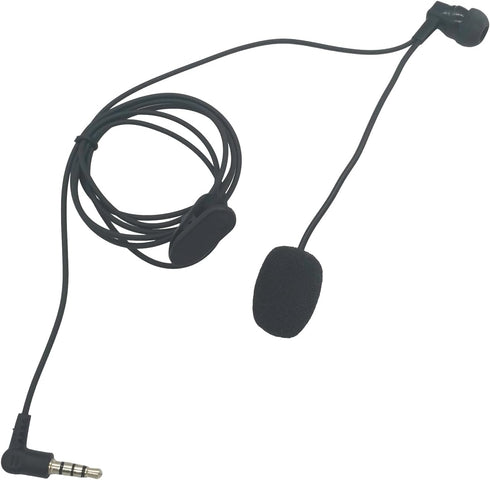 Referee Communication Headset, 3.5mm Wired Earpiece with Boom Mic for Soccer Football Coach Communication (In Ear)