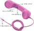 Retro 3.5mm Telephone Handset Cell Phone Receiver, Mic Microphone Speaker for iPhone iPad Mobile Phones (Pink)
