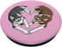 PopSockets PopGrip: Swappable Grip for Phones & Tablets - Valentines Day Heart Funny Siberian Husky Dog Cute Pink Gift