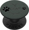 Black Dog Paw Print Heart Love on Midnight Green, PopSockets Standard PopGrip