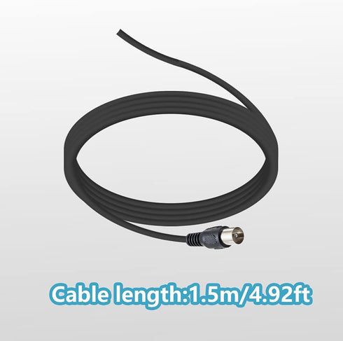 DVB-T Digital HDTV Antenna with Magnetic Base, 5 Sections Telescopic Pole, 5dBi Mini TV Antenna with 1.5m Coax Cable