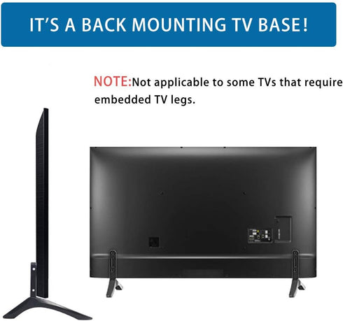 Drsn 99Lbs 2.16"/5.5cm 1.77"/4.5cm TV Pedestal Stand Mount Legs with Weight Capacity, Compatible with & Mounting Hole
