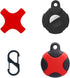 YINVA Cover for AirTag GPS Case, Full Protection Scratchproof Shockproof Waterproof - Black and Red