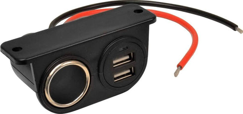 Custom Accessories Compatible with Smartphones, 18003 12V Dual USB Under Dash Mount, Black by Custom Accessories