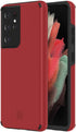 Incipio Duo Case for Samsung Galaxy S21 Ultra 5G, Dual-Layer Slim Protective Cover with 12ft Drop Protection - Salsa Red