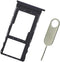 Replacement Single Sim Card Tray SD Slot Holder for Motorola Moto G Stylus (5G) 2022 XT2215 - Steel Blue