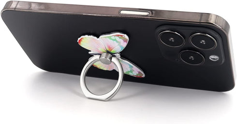 LaMignonne 360 180 Butterfly Cell Phone Ring Holder Finger Ring Grip Stand Rotation Flip Universal Kickstand Compatible