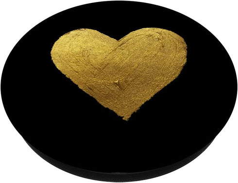 Cute Heart Golden PopSockets Swappable PopGrip