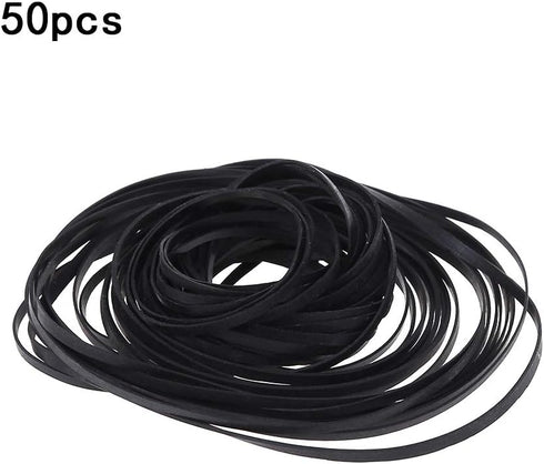 sara-u 50PCS Common Cassette Universal Assorted Flat Rubber Belt Mix Tape Machine Belt for Recorders Walkman CD/DVD