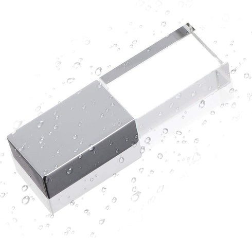 HONGPAS 3.0 (32GB) New Crystal Transparent Rectangle Genuine USB Flash Drive LED Lighting Memory Stick Birthday Wedding