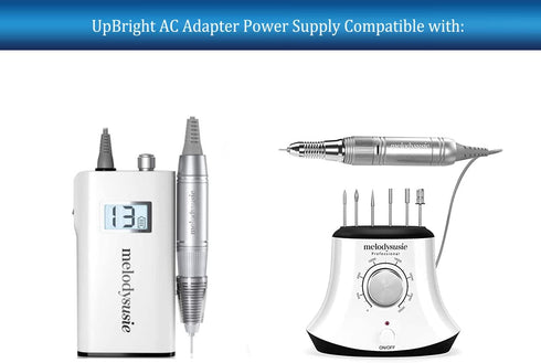 UpBright 24V AC Adapter for MelodySusie Nail Drill, Compatible with BTArtbox AIRSEE 30000 rpm Models