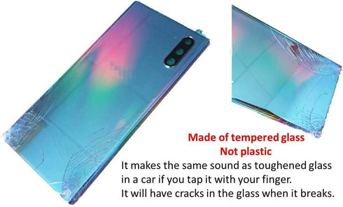 Galaxy Note 10 Plus Back Cover Glass Housing Door Replacement with Camera Lens Parts + Tools (Aura Glow)