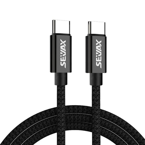 60W PD Type C to Type C 1M Data Cable, Black, Compatible with Smartphones, Laptops, Game Consoles