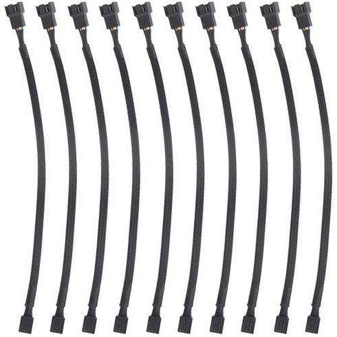 WMYCONGCONG 10 PCS 10" 4 Pin PWM Fan Extension Cable, PC Fan Power Cable