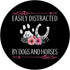 Easily Distracted By Dogs And Horses Women Girls Riding Gift PopSockets Standard PopGrip: Swappable Grip for Phones &
