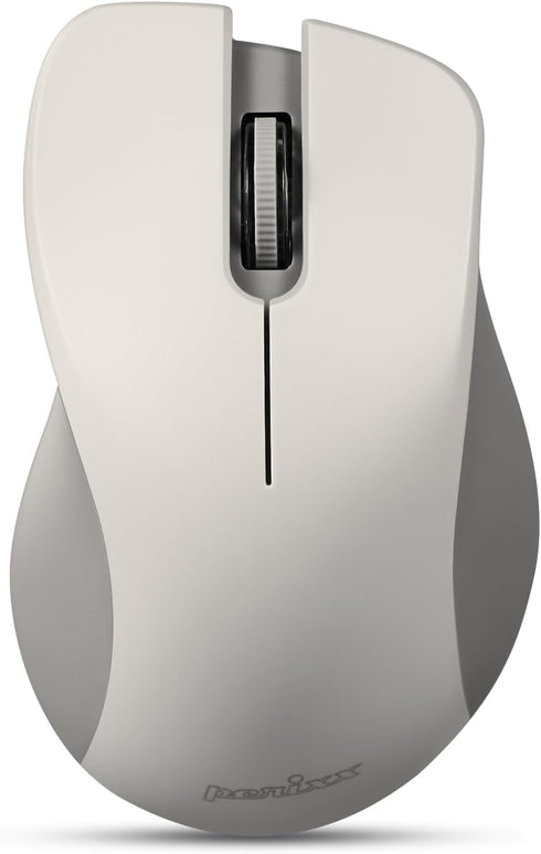 Perixx PERIMICE-621M Wireless Mouse, Silent Click with Ergo Design, Compatible for Desktop and Laptop PC (Beige)