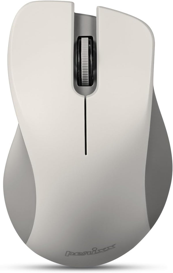 Perixx PERIMICE-621M Wireless Mouse, Silent Click with Ergo Design, Compatible for Desktop and Laptop PC (Beige)