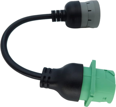 6pin J1708 to Type2 Green 9pin J1939 Adapter Cable for Trucker and car 1ft/30cm by MITOB