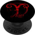 PopSockets Standard PopGrip, Red Aries Zodiac Sign Birth Star March April Birthday