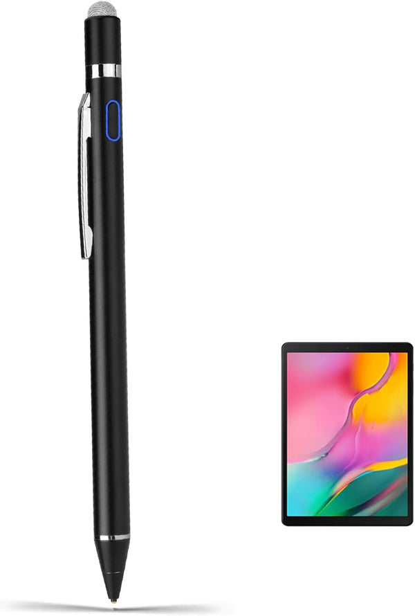 Stylus for Samsung Galaxy Tab A - EVACH Rechargeable Digital Pencil, 1.5mm Ultra Fine Tip, Black