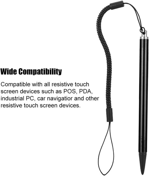 Resistive Hard-tip Pen for All Resistive Devices, Screen Touch Painting Pen with Spring Rope for POS PDA Navigator