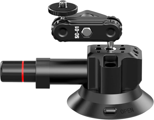 UURig SC-01 Suction Mount 3" for Vlogging Action Camera, Car Mount with Smartphone Clamp for iPhone 16 15 14 13