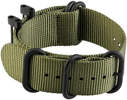 Watch Bands Compatible with Suunto Core, Military Woven Nylon Replacement Wrist Straps with Black Metal Buckle