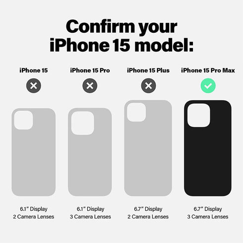 Incipio cru. Protective Phone Case for iPhone 15 Pro Max - Navy Camo, Wireless & 5G Compatible, Plastic-Free Recycled