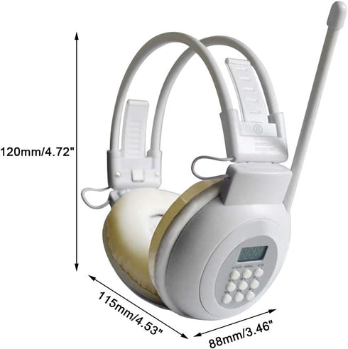 Headphone Radio,Portable FM Radio Headphones with LCD Display Noise Reduction Ear Muffs,FM Receiver Headphones,Wireless Headset with Radio for Walking,Jogging,Daily Works