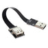 Xiwai 0.2M USB 2.0 Type-A Male to Female Extension Data Flat Slim FPC Cable for FPV, Disk, Scanner & Printer