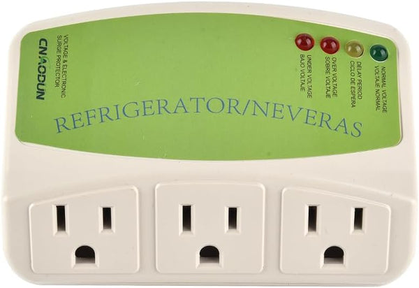 Refrigerator Surge Protector, CNAODUN Home Appliance 3 Outlet Power Surge Protector for PC/TV/Refrigerator