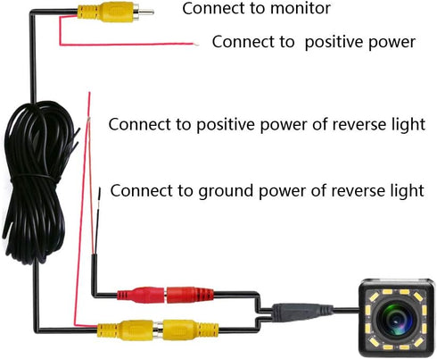 12 LED Adjustable Angle Car Rear View Camera for Nissan Tiida/Versa, Waterproof Reversing Backup Camera