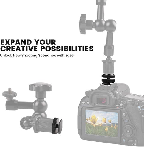 Hot Shoe Adapter 1/4 Inch, Camera Hot Shoe Mount Adapter for DSLR Rig, Cold Hotshoe Screw Accessory Attachment