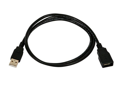 Monoprice USB 2.0 Type-A Male to Female Extension Cable, 3 Feet, Gold Plated, Black