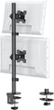 MOUNT PRO Vertical Dual Monitor Stand, Stacked Monitor Mount for 2 Monitors Up to 32 inches, Adjustable Desk Mount