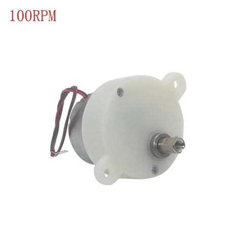 FTMSZLHYL 1PCS JS30 6V 5RPM/100RPM Robot(100RPM) Gear Motor Micro Gear Motor Eccentric Low Speed Plastic Gear Mute Gear