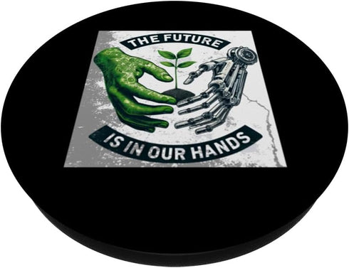 Eco Futurism Robotics PopSockets Standard PopGrip