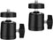 JAOXISOU 2 Pack Universal 1/4" Swivel Mini Ball Head Screw Tripod Mount, 360