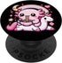 Anime Kawaii Axolotl Eating Ramen Noodles PopSockets Standard PopGrip for Kids Teen Girl Boy