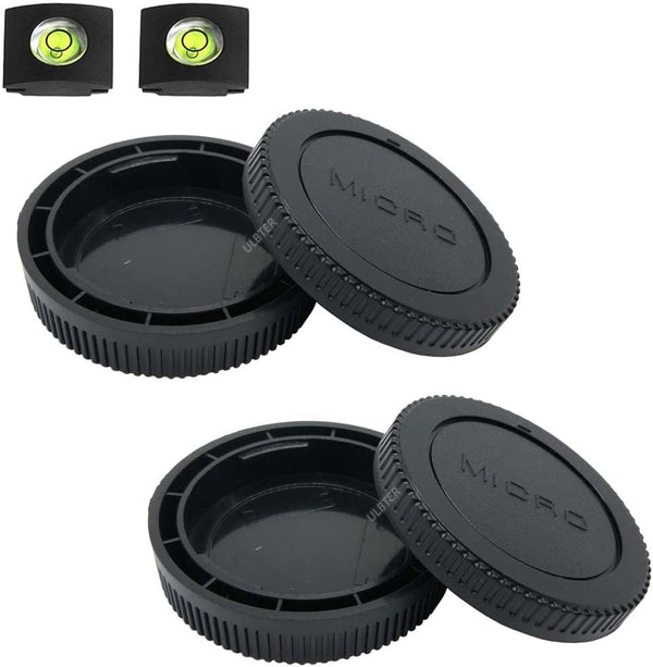Body Cap & Rear Lens Cap Cover for Olympus E-M10 Mark IV III II E-M1 E-M5, Panasonic Lumix G9 G7 G95 G85 GH6 GH5 GH5S