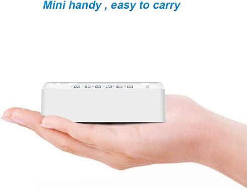 Generic 6-Port USB Fast Charger, Portable Charging Station, Suitable for Various Devices, Compatible with iPhone, iPad
