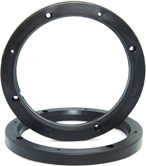 FDXGYH 2 Pcs 6.5-Inch Auto Car Universal Fit ABS Speaker Spacers Car Stereo Speaker Spacer Adaptor Ring (Black)