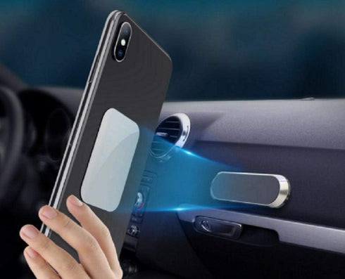 TRUE LINE Automotive Silver Magnet Holder for Cell Phone, Dashboard Steering Wheel Mounted
