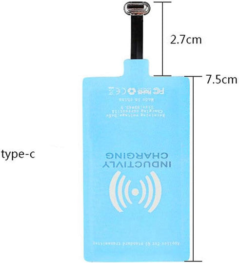 Wireless Charging Receiver Adapter for All Android Devices, Fast Smart Microchip Technology, USB Type-C, Samsung LG