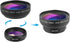 Hemobllo 0.45X 12.5X Set Universal Mobile Phone Lens Wide Angle and Macro Clip-on Lens for Smartphone Photography